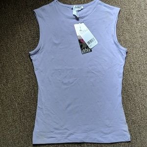 Blue purple sleevesless shirt